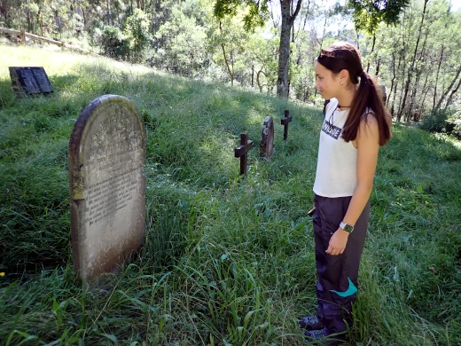 Silver Bushwalking Award Journey allows people like this young girl to discover historical gravesites in the bush
