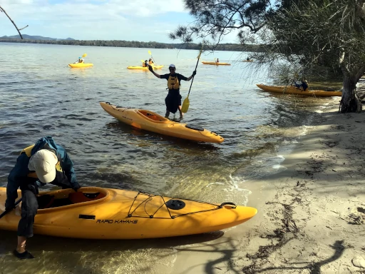 Silver Kayaking Award Journey showing people starting to paddle kayaks